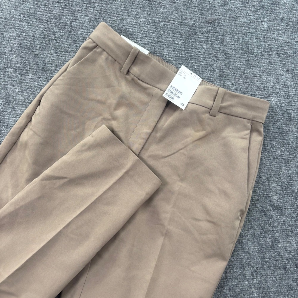 H&M Dress Pants Size 6 27L Brown Slim Fit‎ Chino Trousers NWT Casual Women's